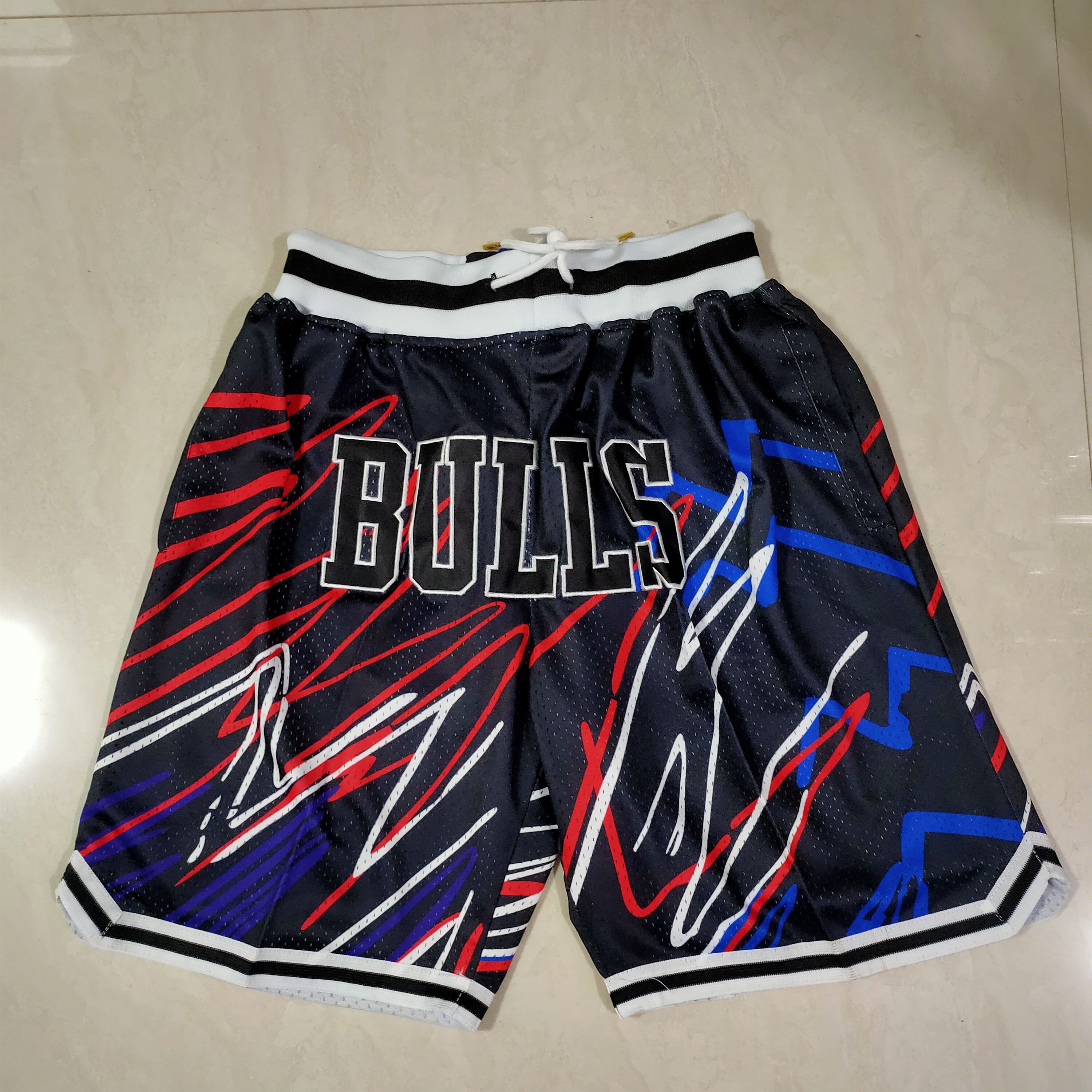 Men NBA 2021 Chicago Bulls Black Shorts